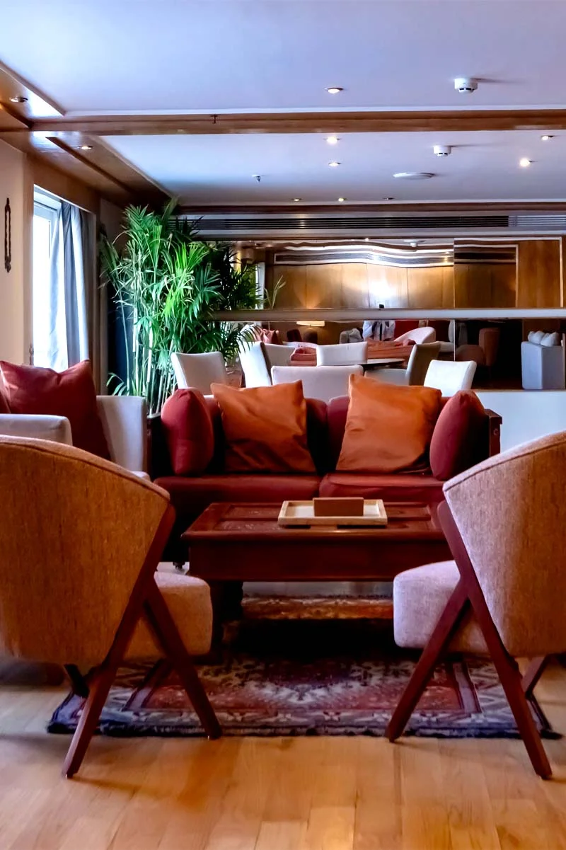 Lounge aboard the Farida Nile Cruise Nile cruise